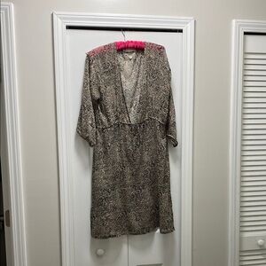 Elegant Tan and Black Women's Swim Coverup